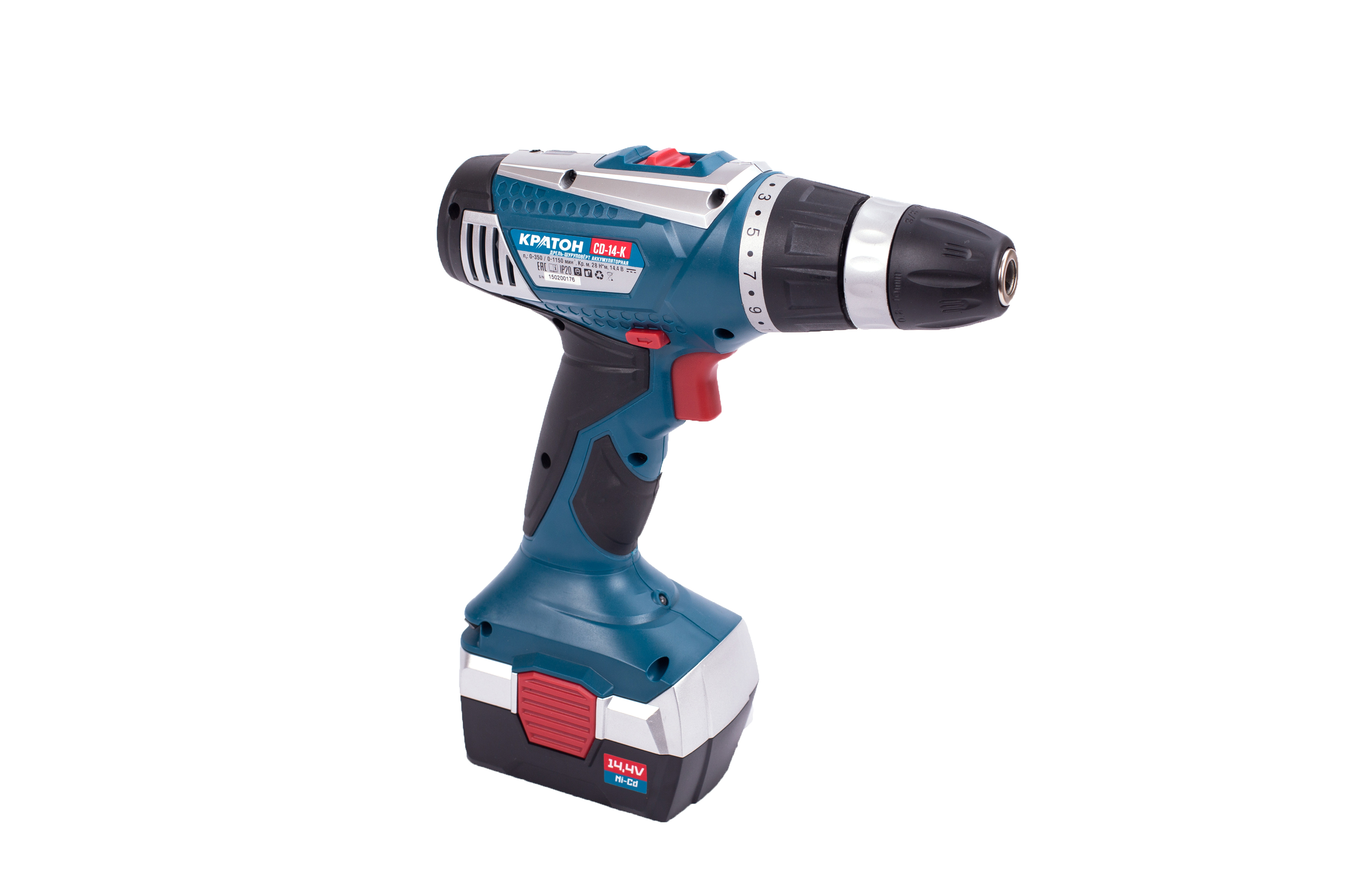 Дрель-шуруповерт аккумуляторная Кратон CD-14-K