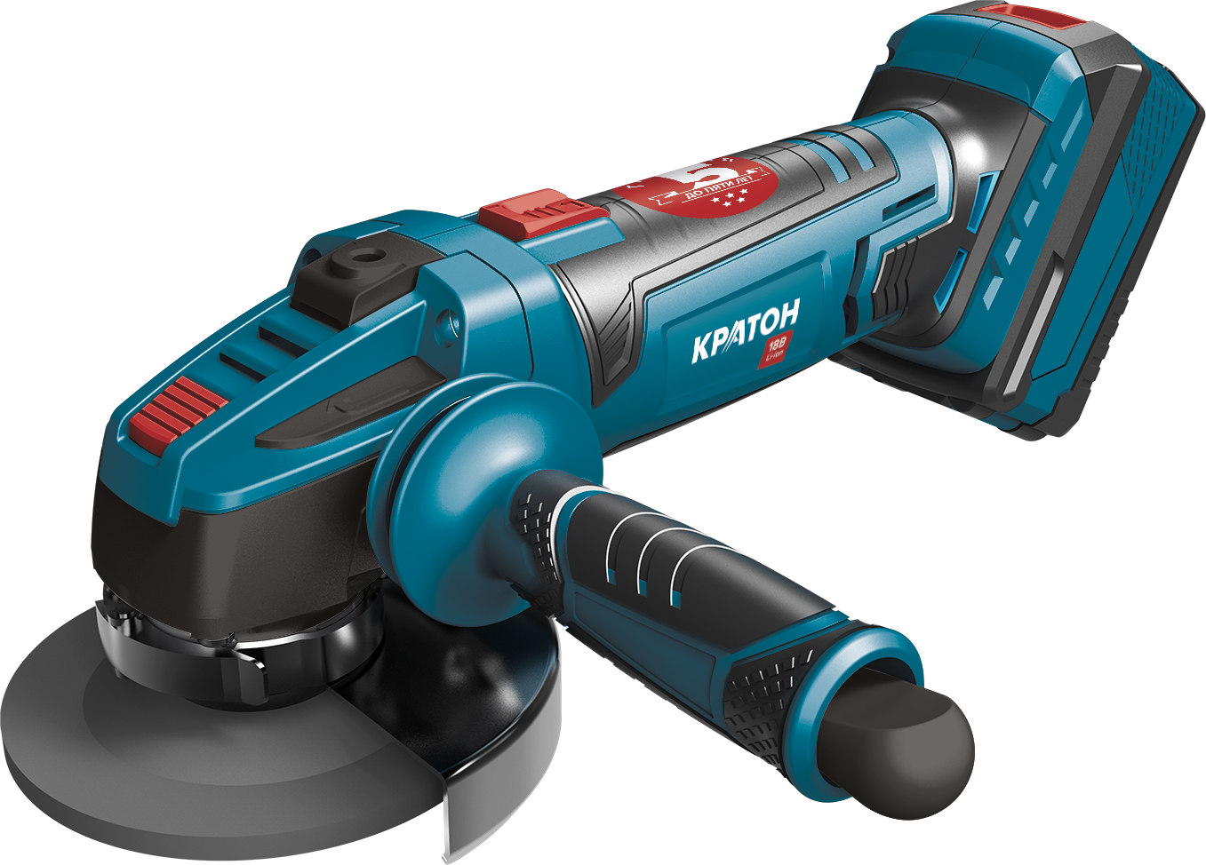 Машина шлифовальная аккумуляторная КРАТОН AG18DC-125-OFA SET (АКБ 4,0А•ч; ЗУ)