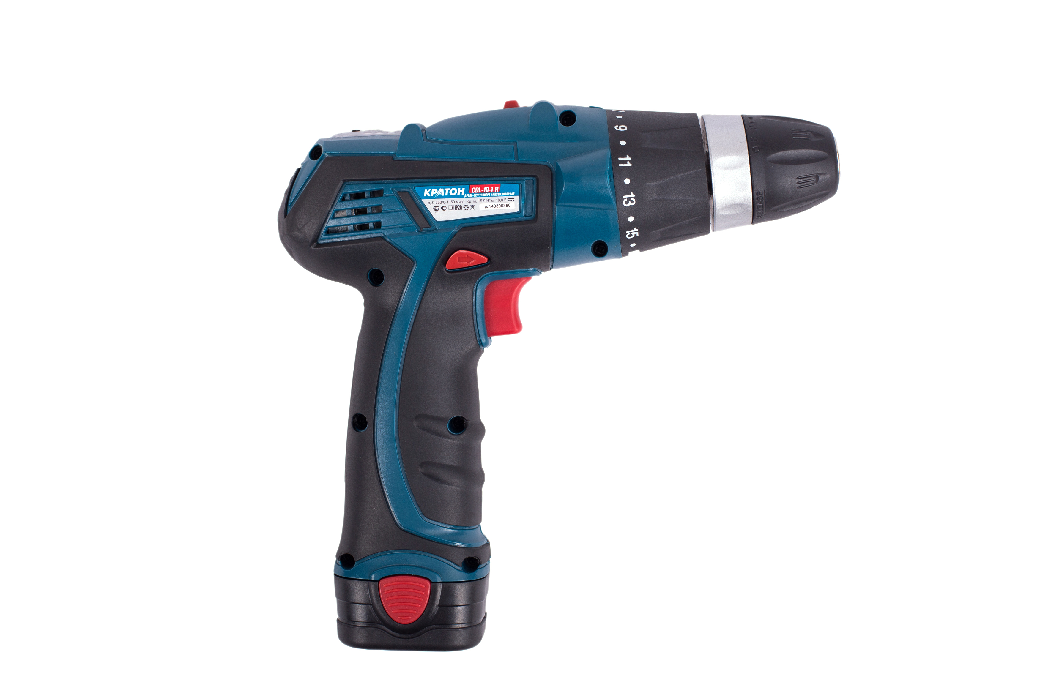 Дрель-шуруповерт аккумуляторная Кратон CDL-10-1-H