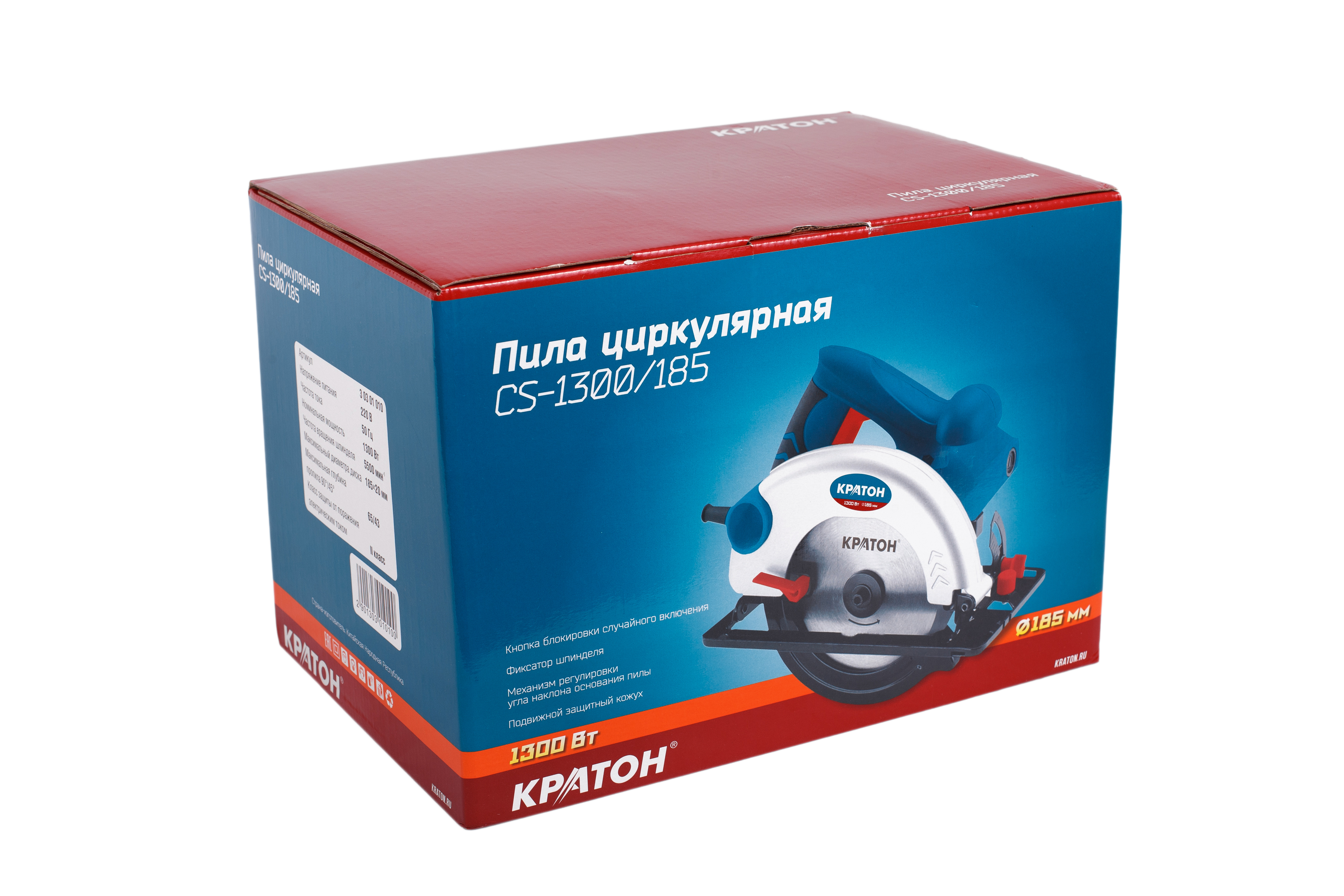 Пила циркулярная Кратон CS-1300/185