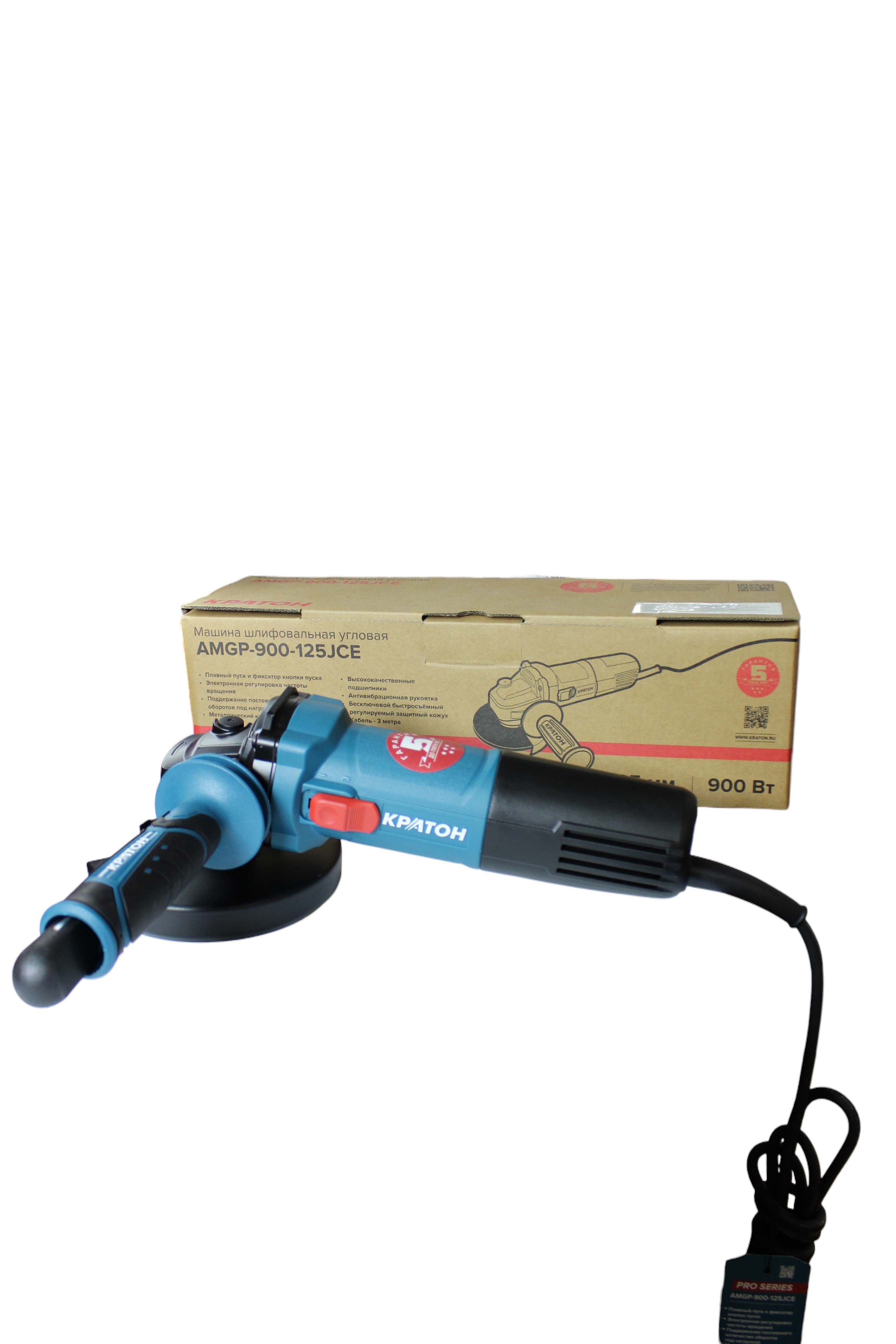 Машина шлифовальная угловая Кратон “Pro Series” AMGP-900-125JСE