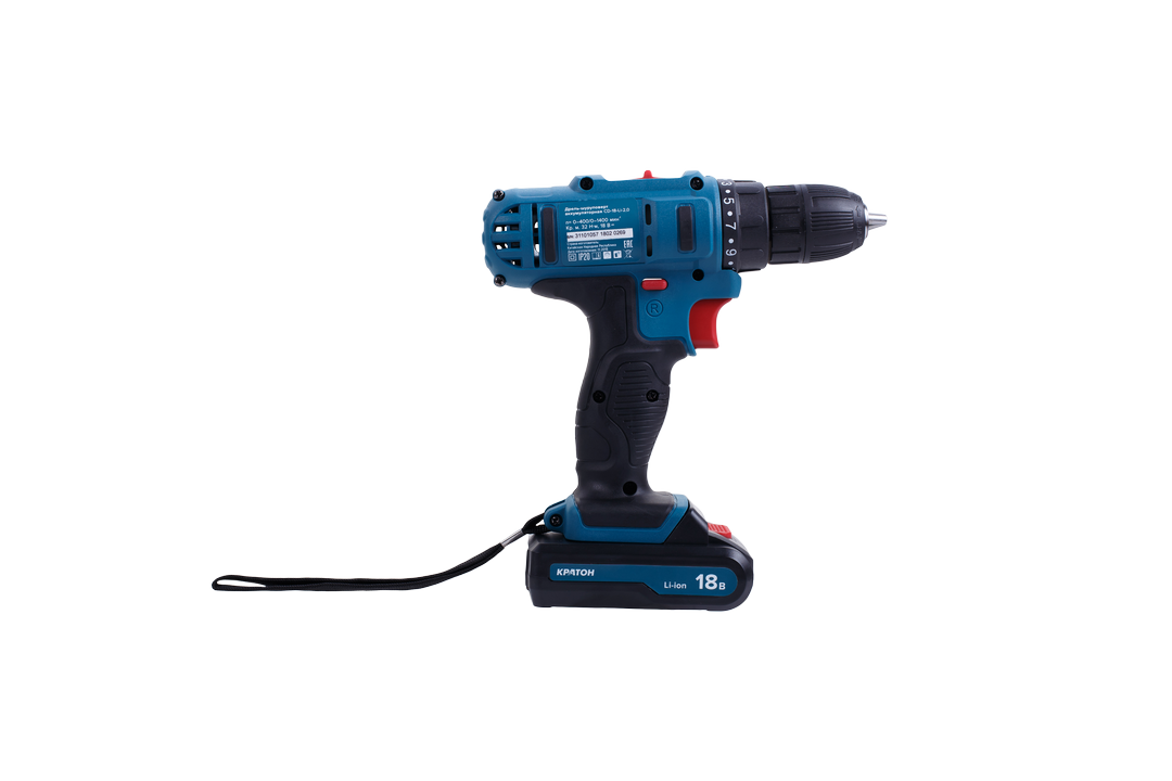 Дрель-шуруповерт аккумуляторная Кратон CD-18-Li-2,0
