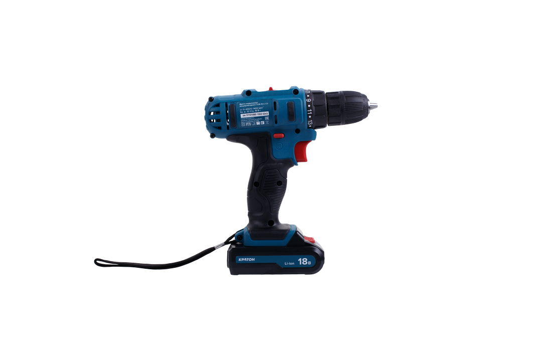 Дрель-шуруповерт аккумуляторная Кратон CDB-18-Li-1,5