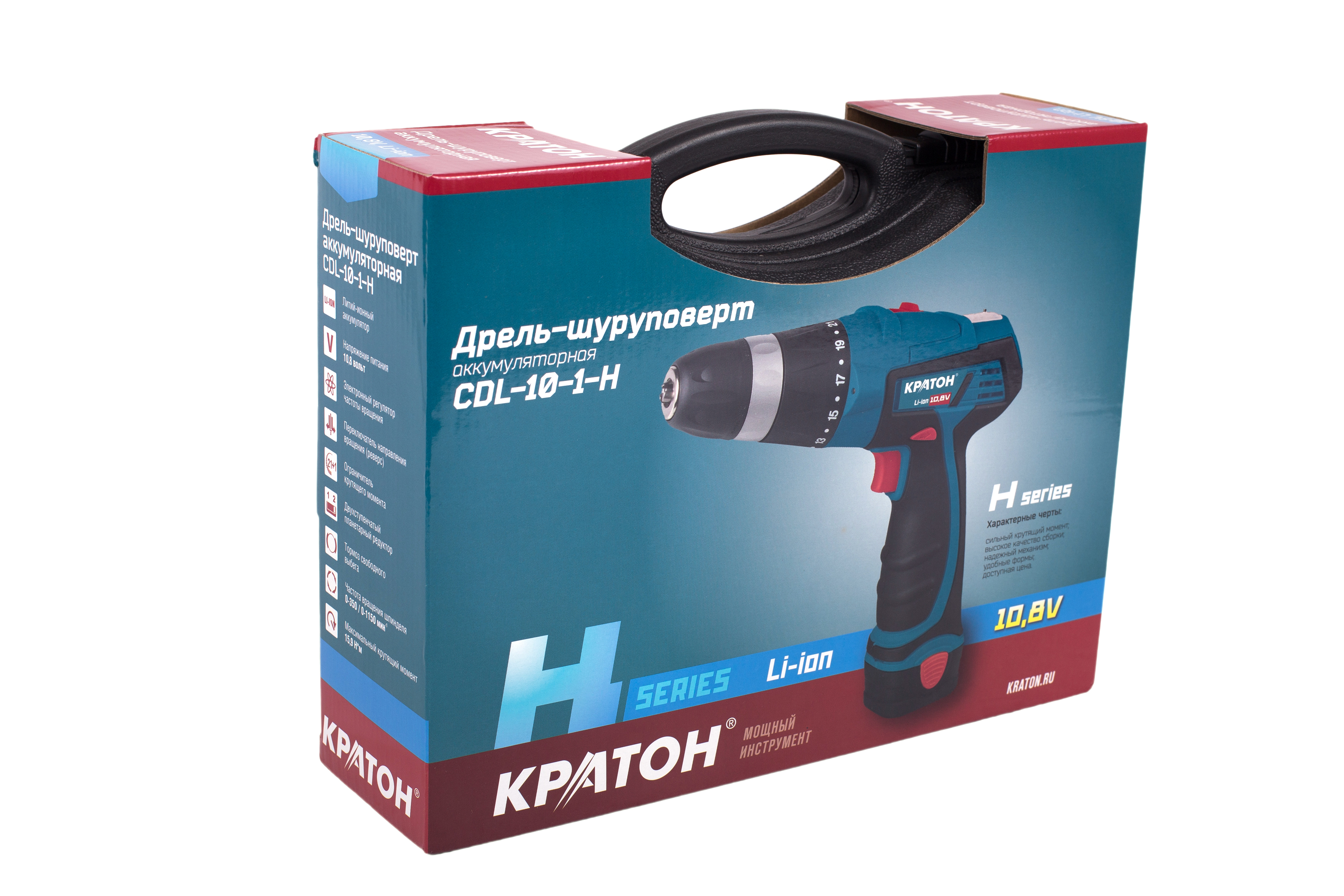 Дрель-шуруповерт аккумуляторная Кратон CDL-10-1-H