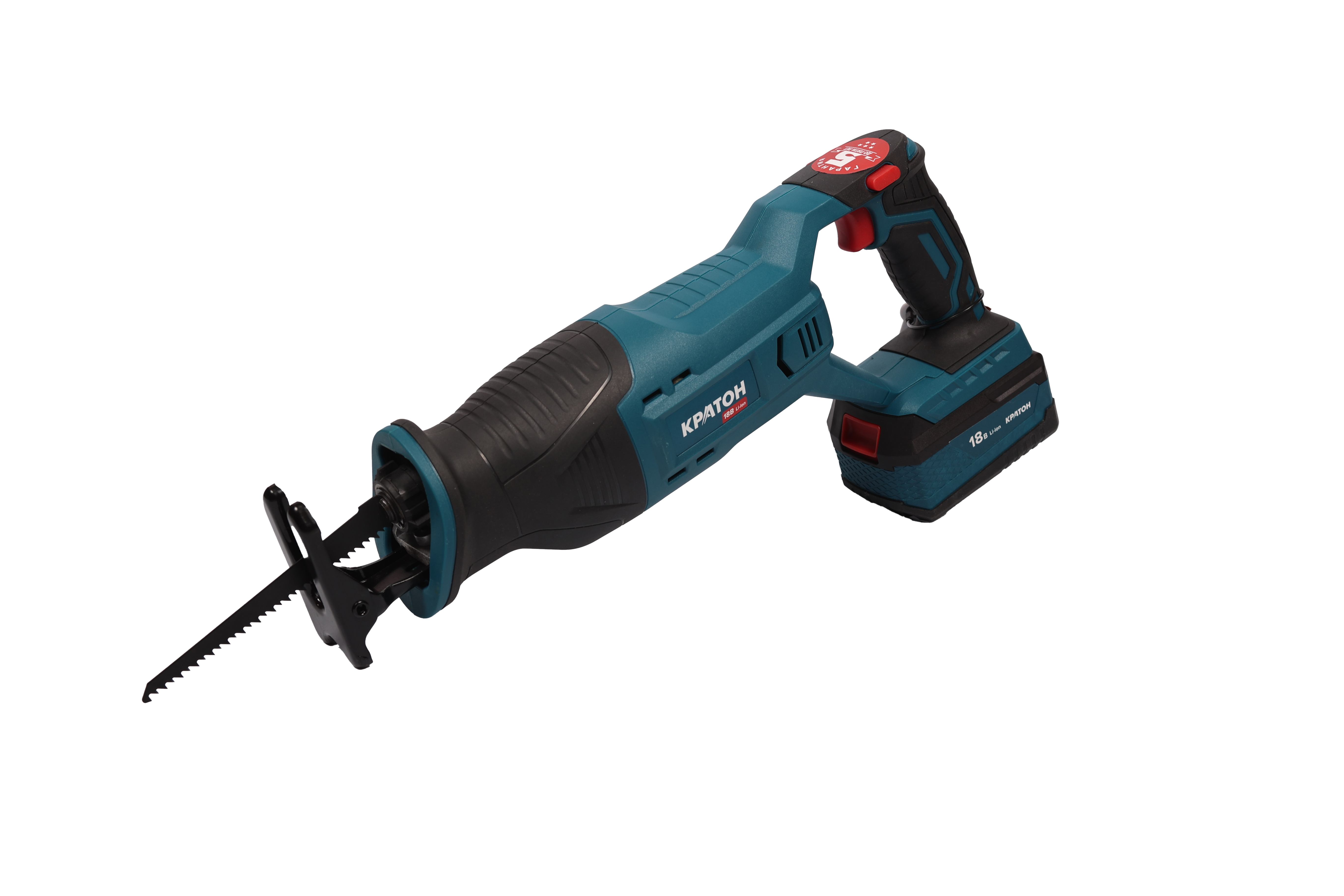 Пила сабельная аккумуляторная КРАТОН RS18DC-115-OFA SET (АКБ 4,0А•ч; ЗУ)