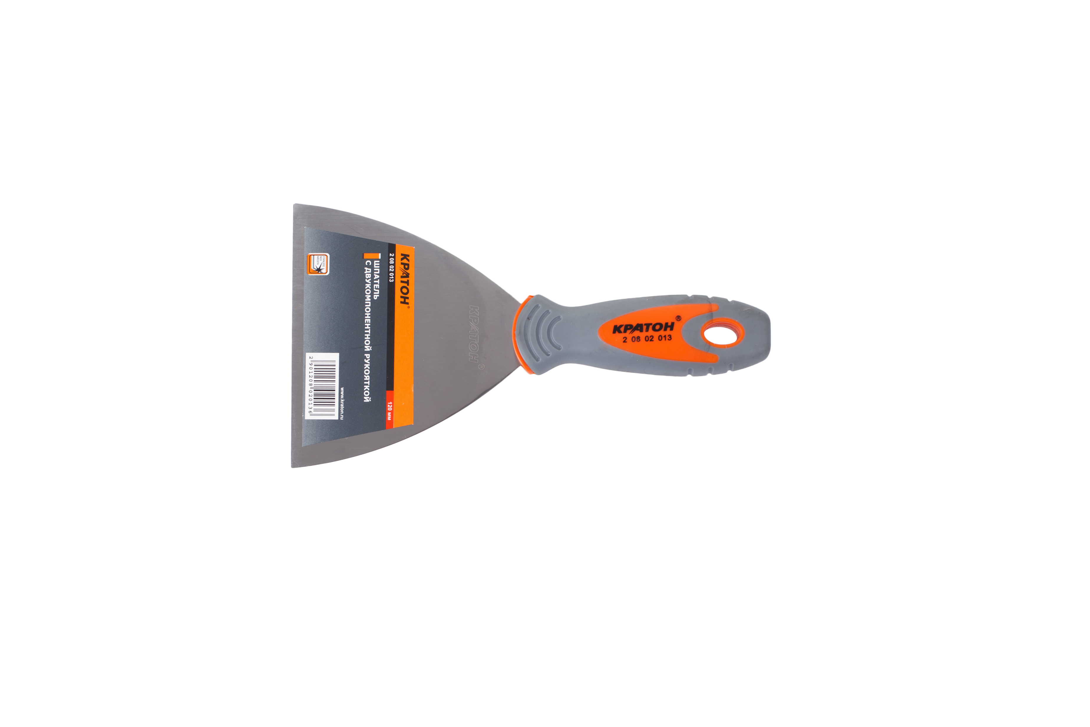 Шпатель Кратон нержавеющий с двукомпонентной рукояткой 120 мм